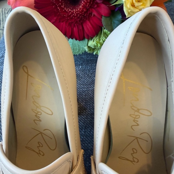 NWOT London Rag Women Y2K Lt Beige Chunky  Platform Heel Chain Loafer PUMP Sz 5 - Picture 12 of 12